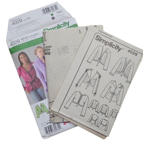 Simplicity 4029 Uptown Chic Jacket Variations Sewing Pattern Size 14 - 22 UNCUT - Picture 3 of 8